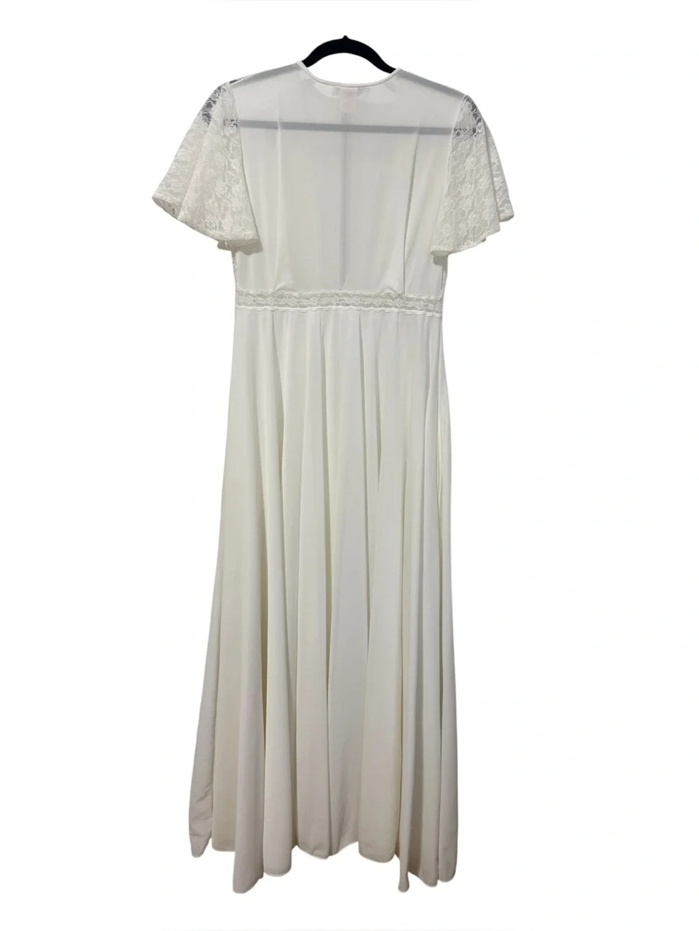 Vintage White Lace Maxi Duster (Size S)